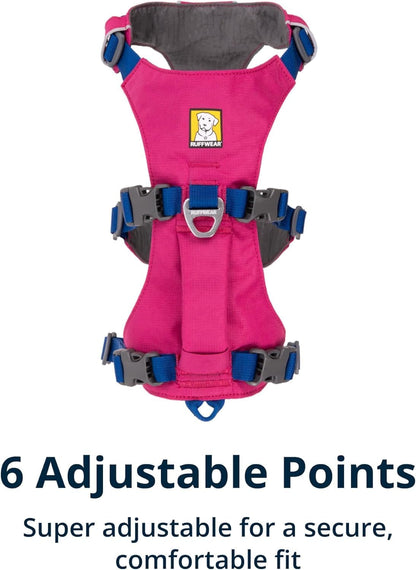 , Flagline Dog Harness, Lightweight and Reflective, No Pull Dog Lift Harness for Hiking, Running and Everyday Use, Alpenglow Pink, Xx-Small
