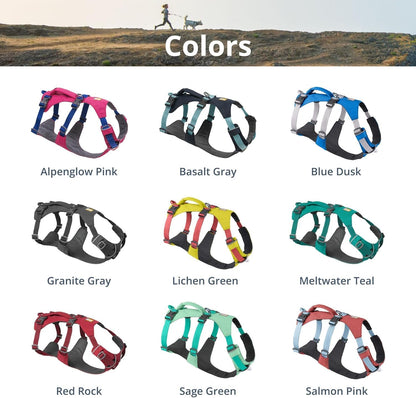 , Flagline Dog Harness, Lightweight and Reflective, No Pull Dog Lift Harness for Hiking, Running and Everyday Use, Alpenglow Pink, Xx-Small